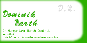 dominik marth business card